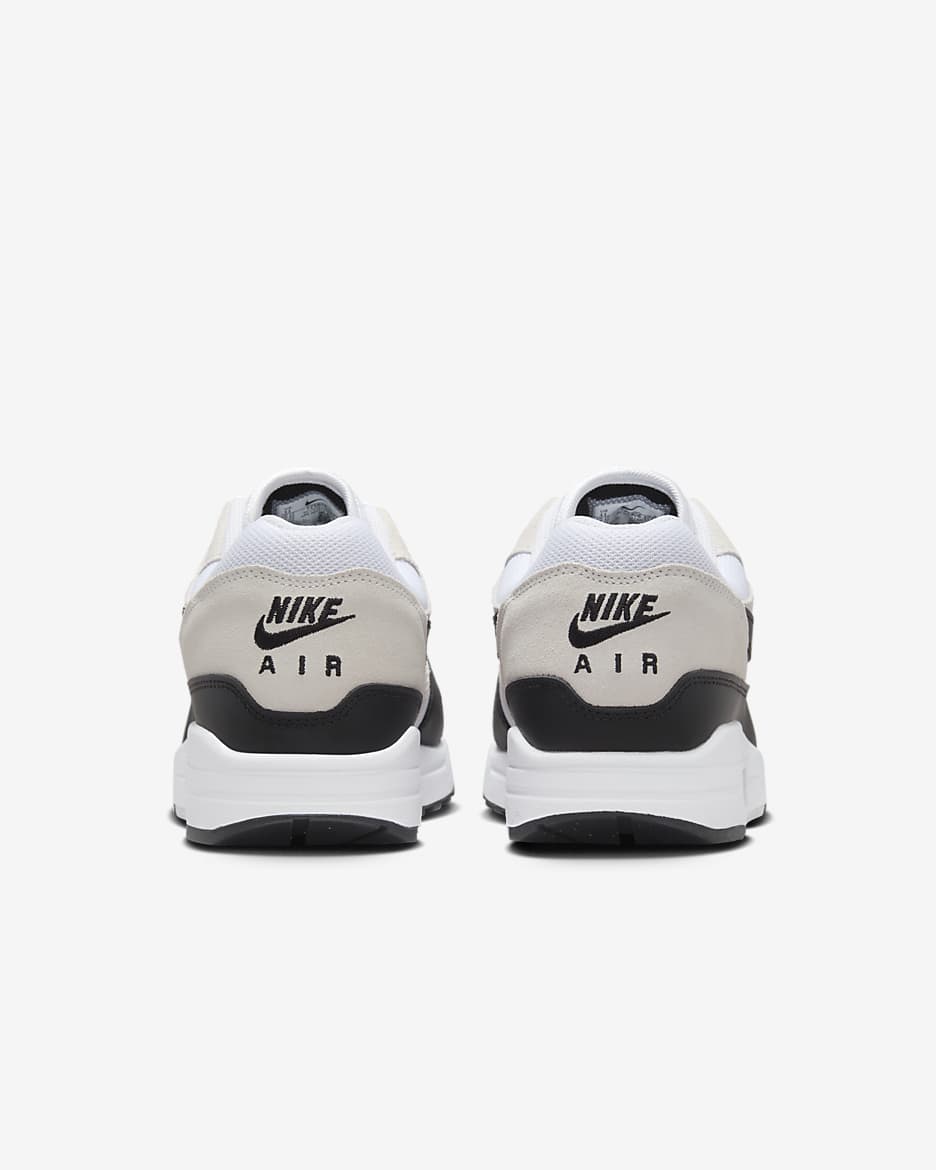 Nike grey and black air max 1 trainers best sale